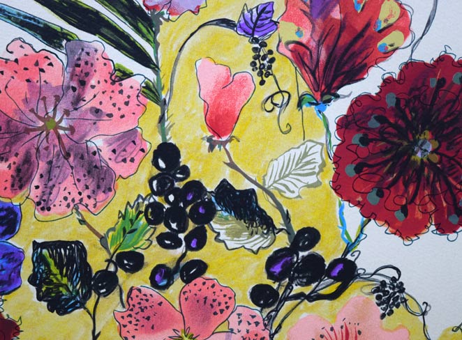 フジ子ヘミング「スエーデンの歌」シルクスクリーン版画 拡大画像4