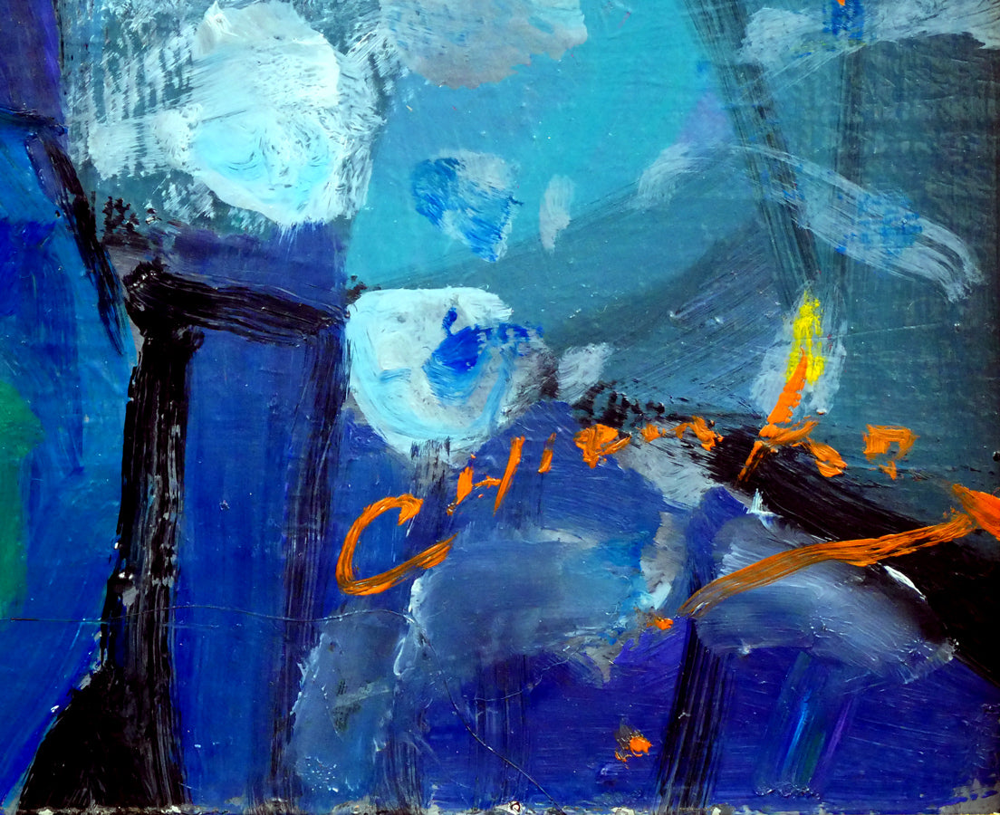 藤野千鶴子「花」油絵・F6号 サイン拡大画像