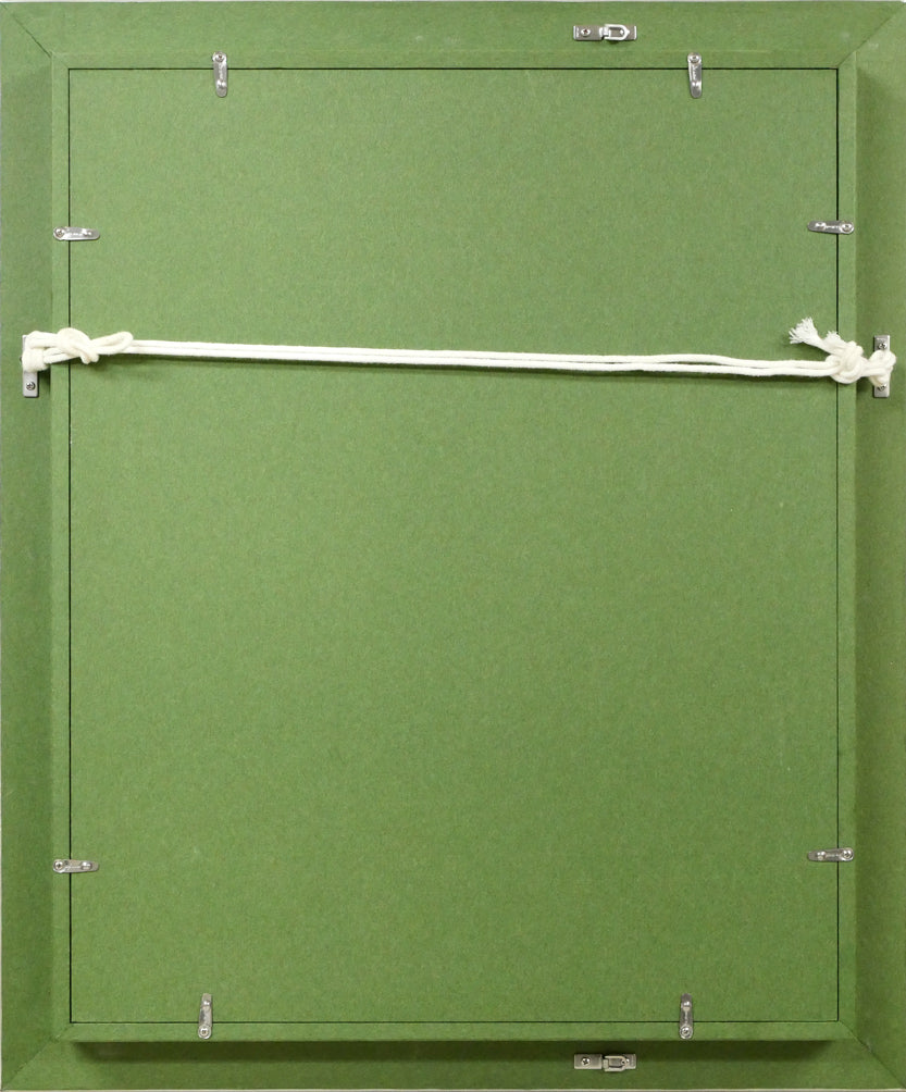 藤野千鶴子「花」油絵・F6号 額縁裏側画像