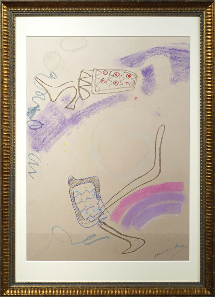 藤野千鶴子「抽象画2」パステル画・10号