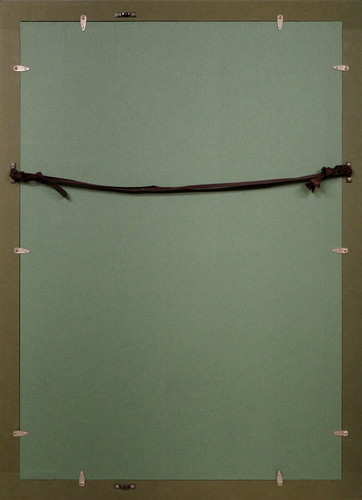 藤野千鶴子「抽象画2」パステル画・10号 額縁裏側画像