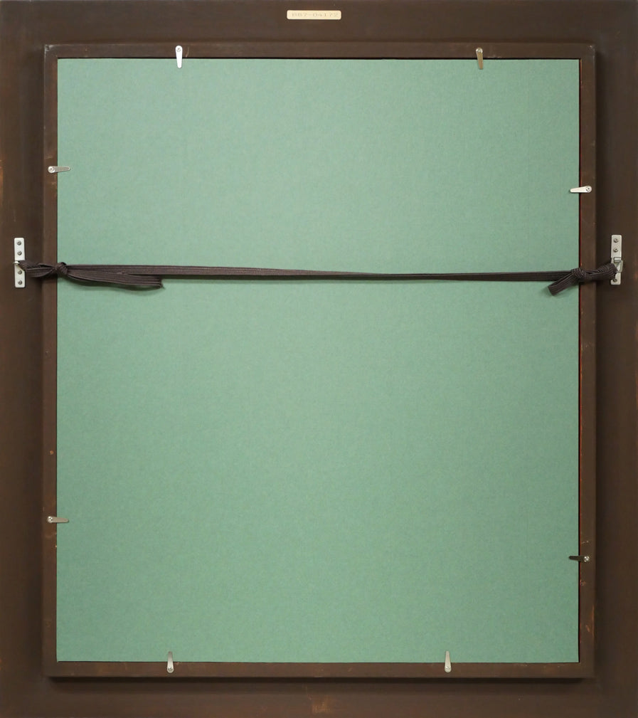 藤岡心象「陽だまり」油絵・F10号 額縁裏側画像