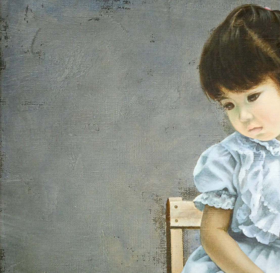 藤岡心象「陽だまり」油絵・F10号 拡大画像1