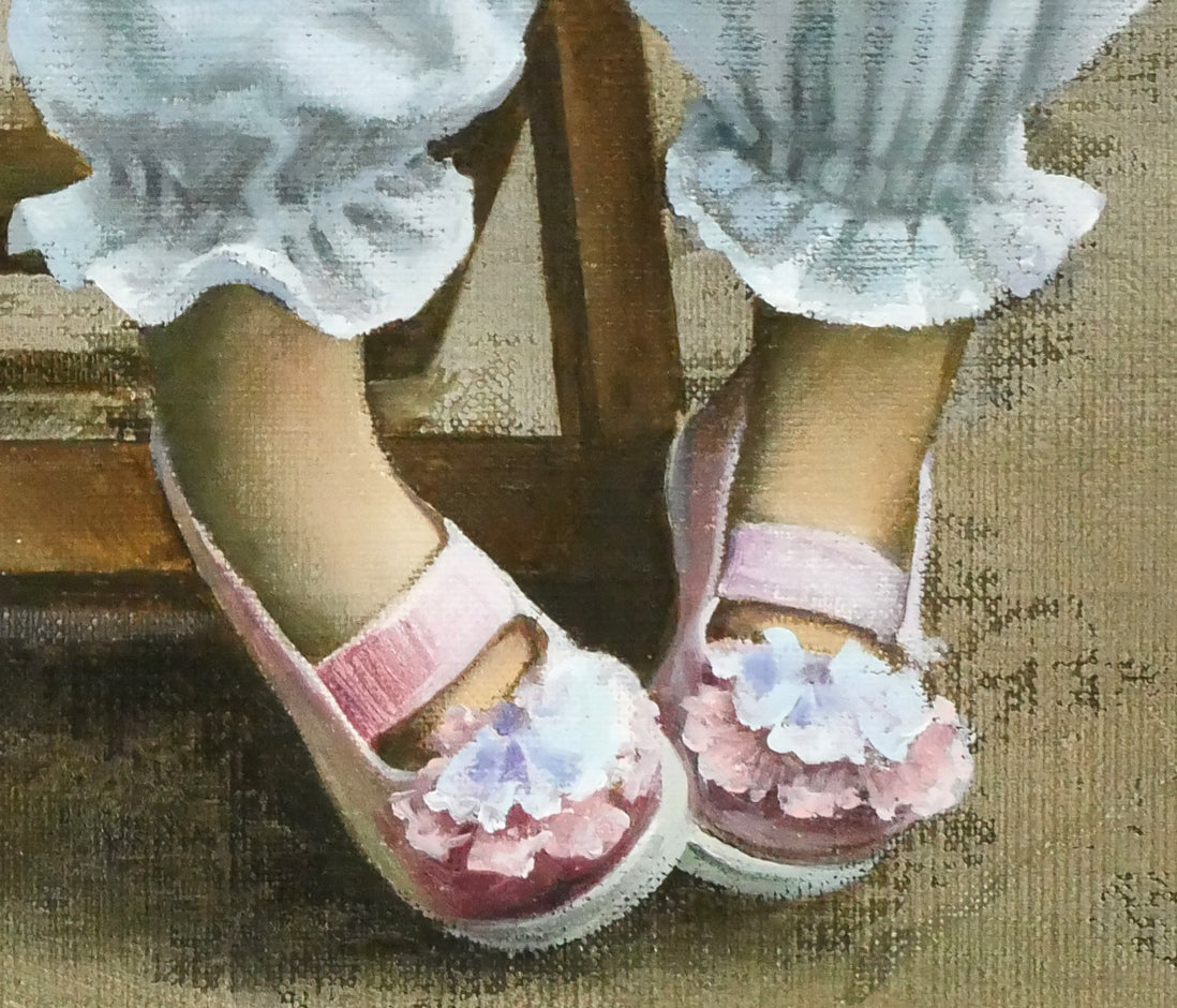 藤岡心象「陽だまり」油絵・F10号 拡大画像7