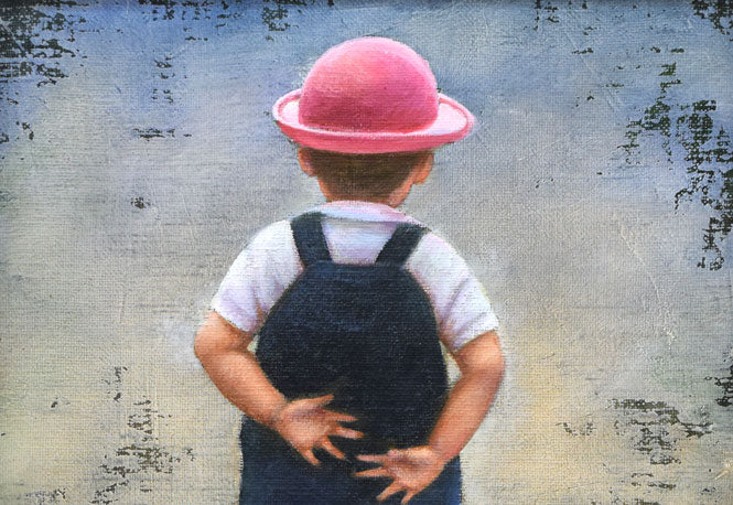 藤岡心象「奈美ちゃん」油絵・F3号 拡大画像1