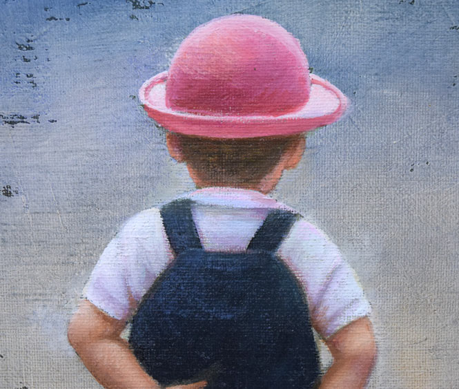 藤岡心象「奈美ちゃん」油絵・F3号 拡大画像2