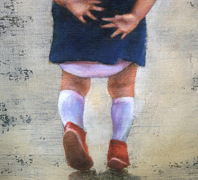 藤岡心象「奈美ちゃん」油絵・F3号 拡大画像4