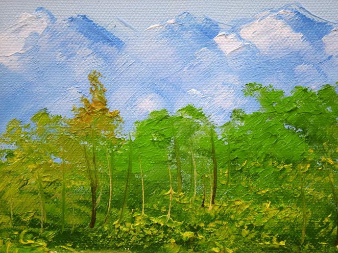 藤岡由美子「峠道」油絵・SM 拡大画像1