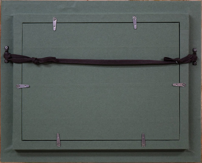 藤岡由美子「峠道」油絵・SM 額縁裏側画像