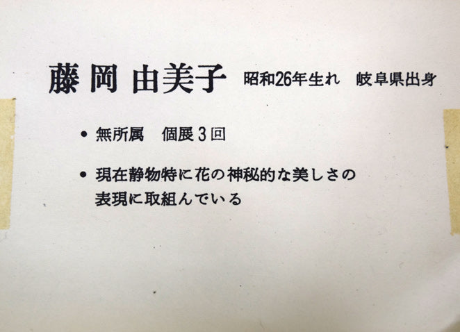 藤岡由美子「峠道」油絵・SM 作者プロフィール