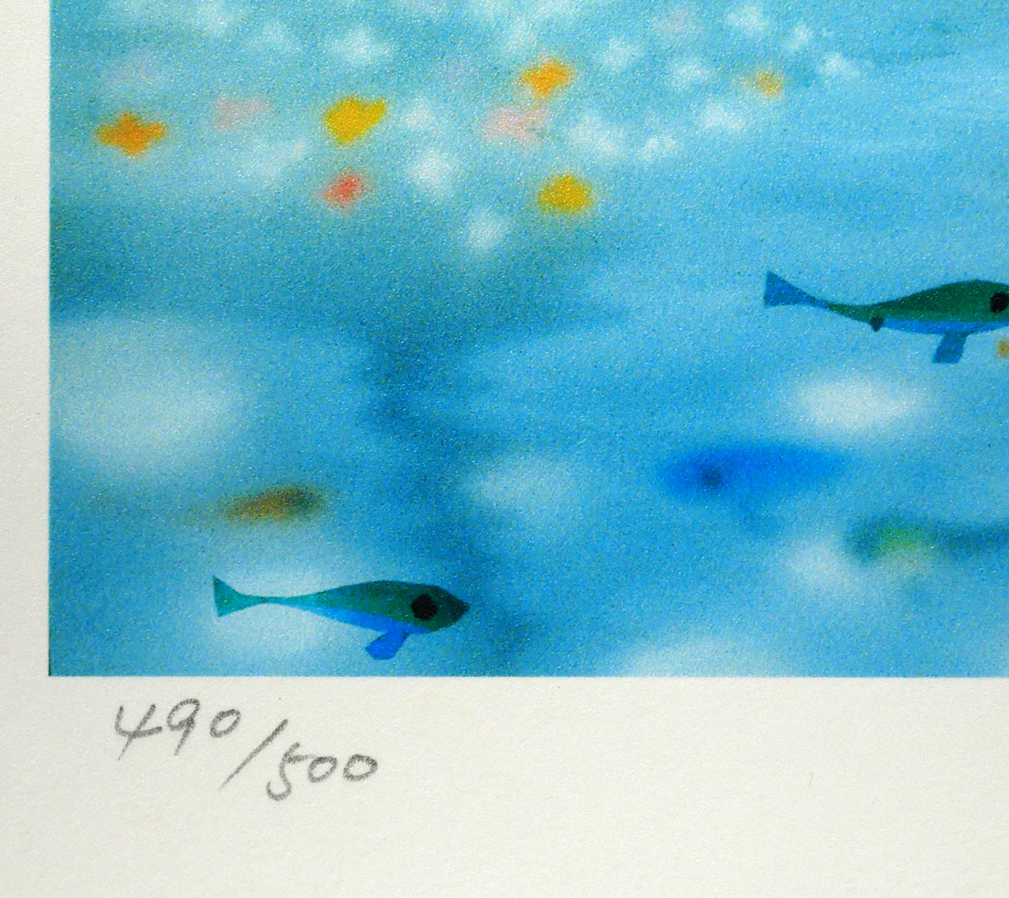 藤城清治「生きるよろこび」レフグラフ版画 限定番号(ed,490/500)
