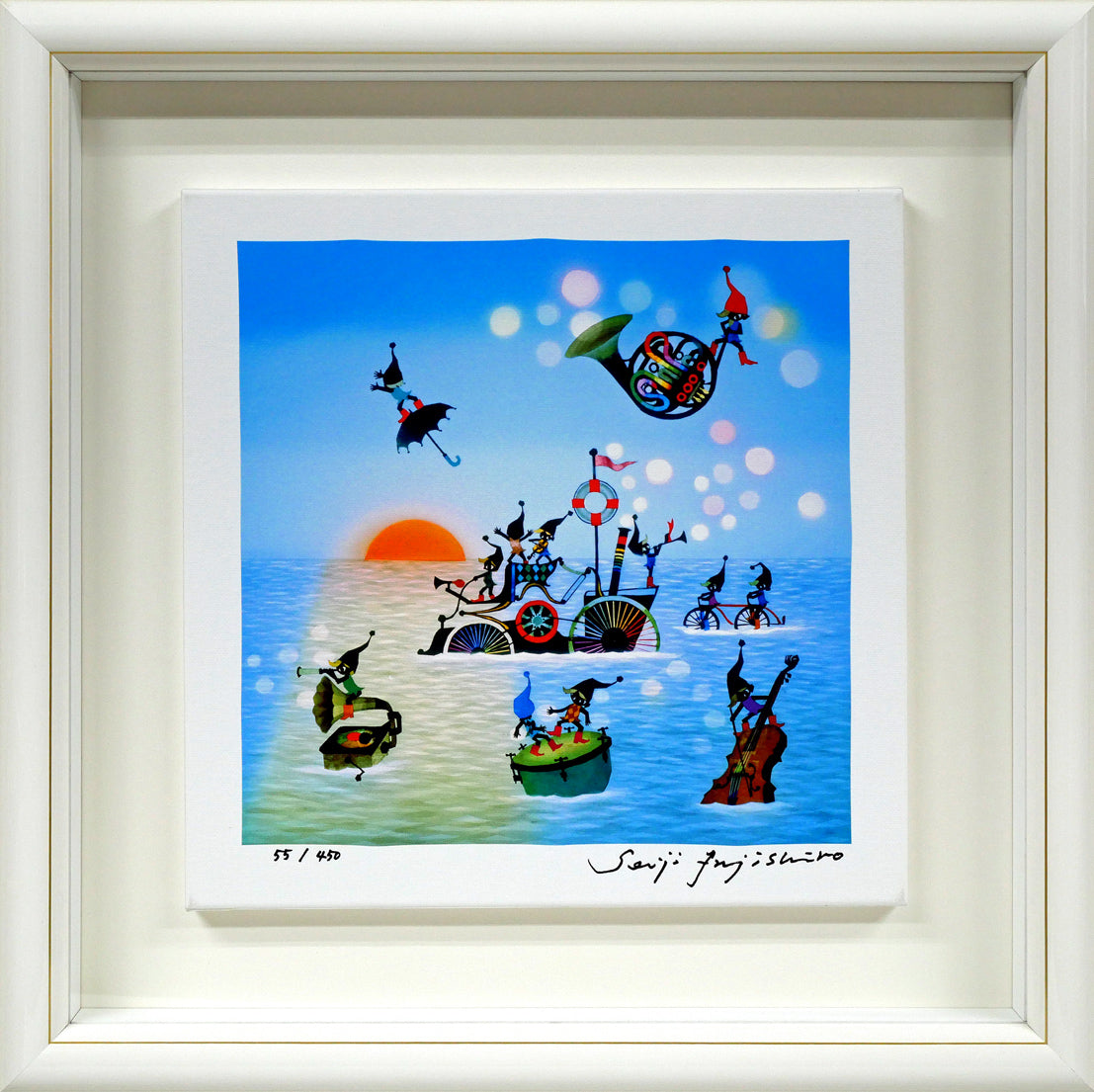 藤城清治「こびとの旅立ち」ジクレー版画