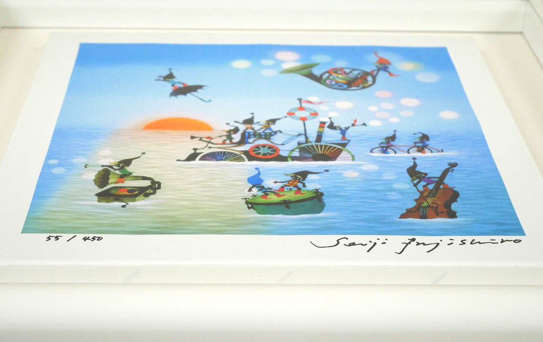 藤城清治「こびとの旅立ち」ジクレー版画 額装画像2