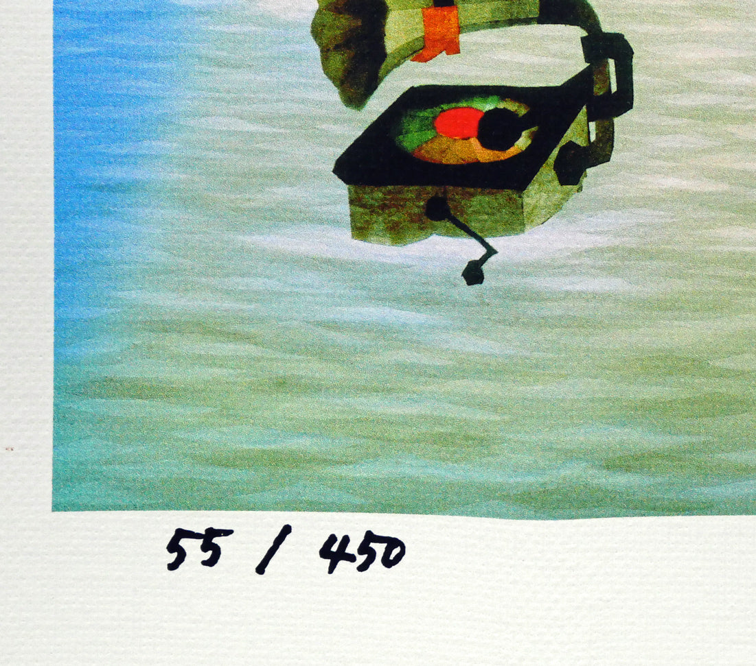 藤城清治「こびとの旅立ち」ジクレー版画 限定番号(ed,55/450)