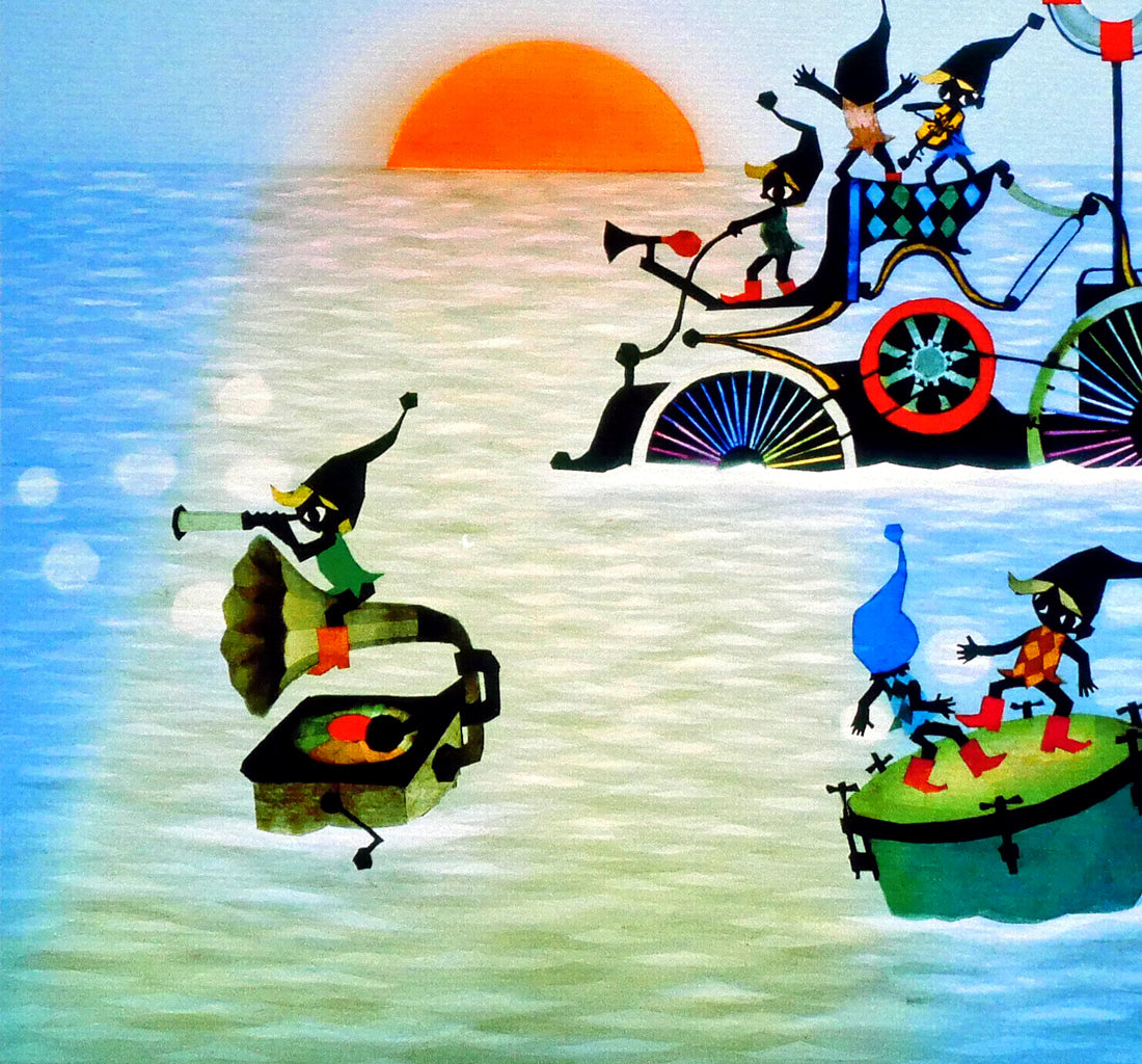 藤城清治「こびとの旅立ち」ジクレー版画 拡大画像3