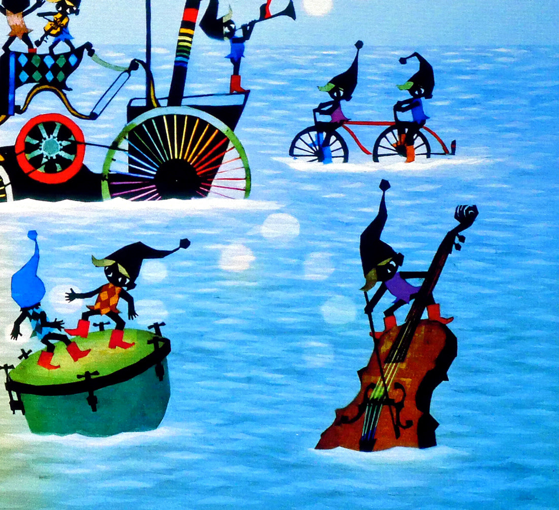 藤城清治「こびとの旅立ち」ジクレー版画 拡大画像4