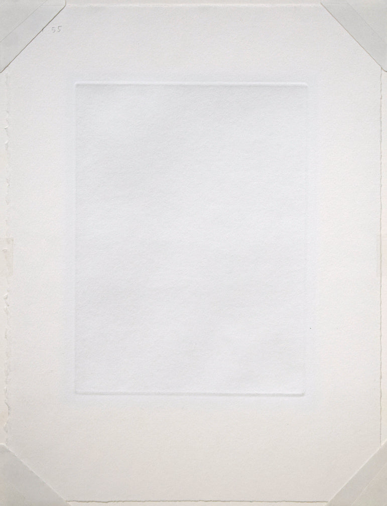 藤田嗣治「バラを持つ少女」エッチング(銅版画) 作品シート裏側画像