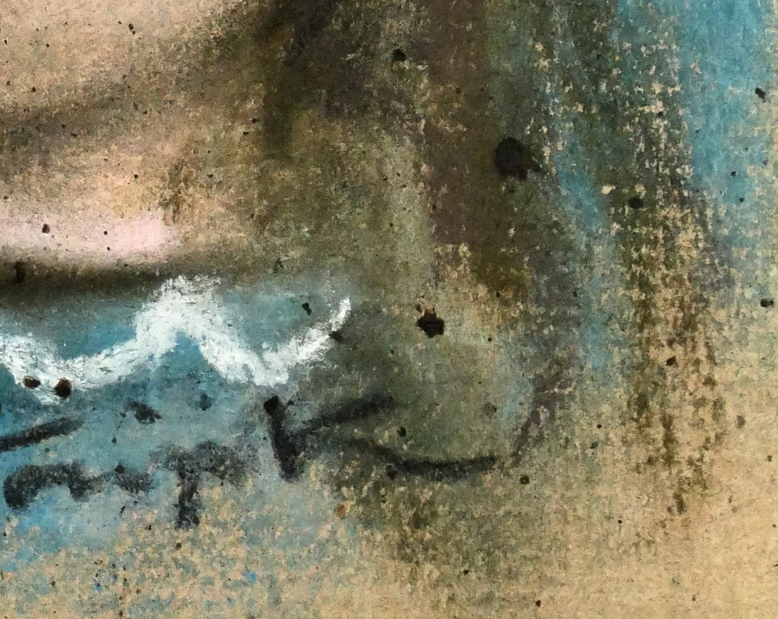 藤田嗣治「子供」パステル・ガッシュ・紙 拡大画像6