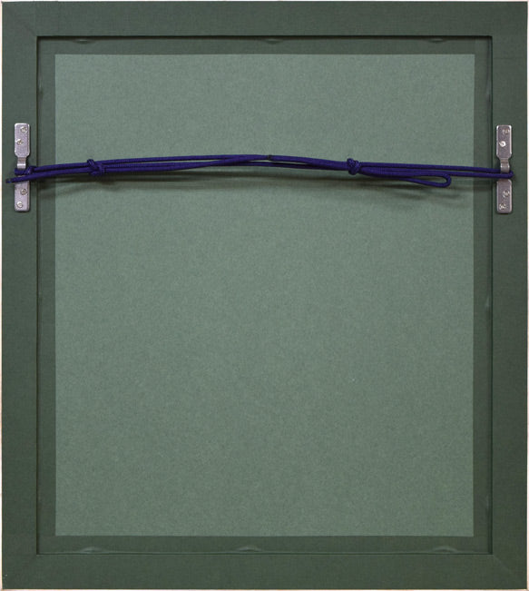 藤田嗣治「猫(未発表作)」エッチング(銅版画) 額縁裏側画像