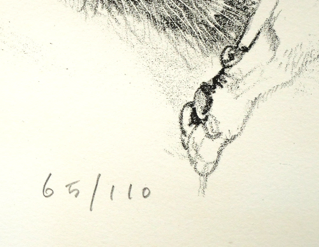 藤田嗣治「二匹の猫」リトグラフ 限定番号(ed,65/110)