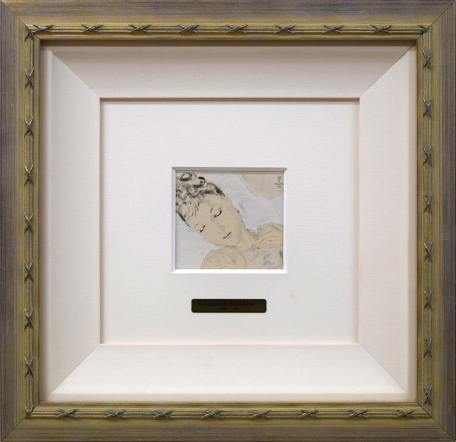 藤田嗣治「面影との闘い(小)」リトグラフ