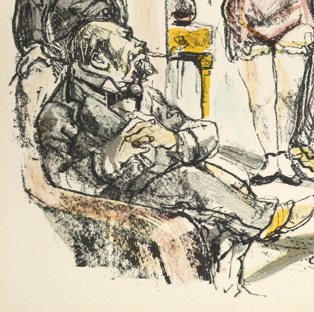 藤田嗣治「娼婦の館(「四十雀」より)」リトグラフ 拡大画像3