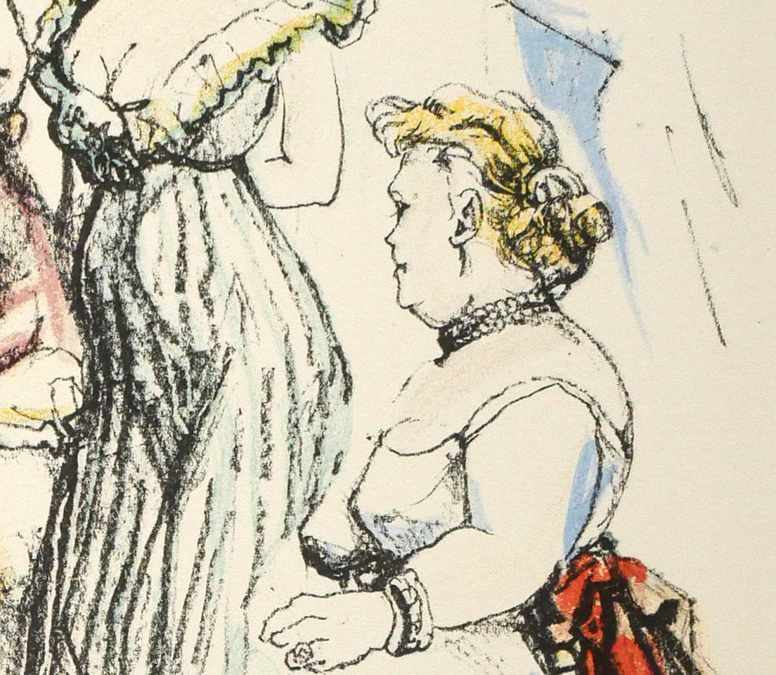 藤田嗣治「娼婦の館(「四十雀」より)」リトグラフ 拡大画像6