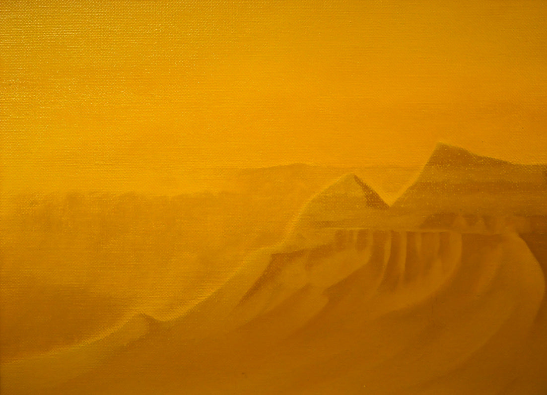 府川貢「ヒンズークシュの羊飼い(アフガニスタン)」油絵・P15号 拡大画像1