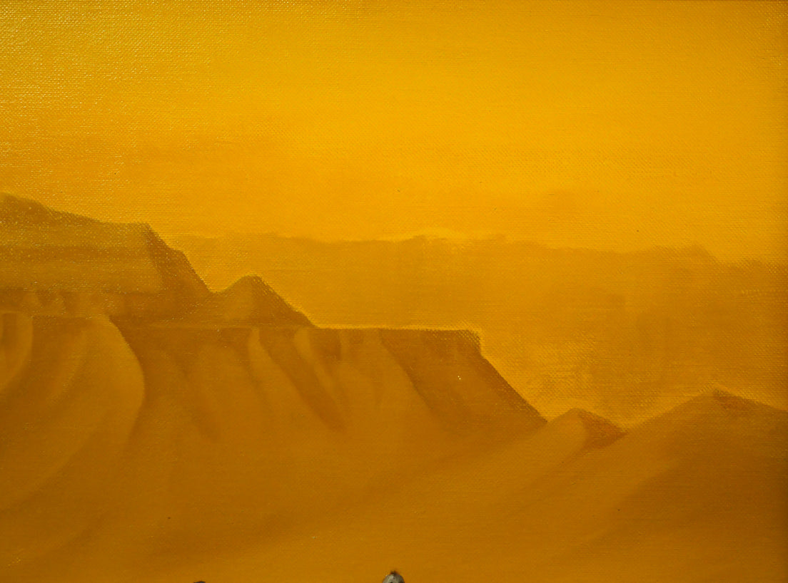 府川貢「ヒンズークシュの羊飼い(アフガニスタン)」油絵・P15号 拡大画像2