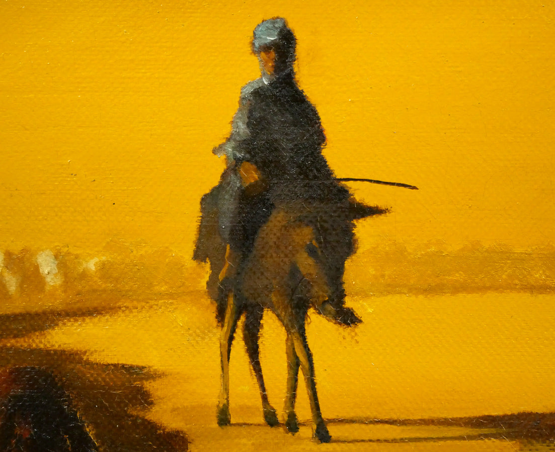 府川貢「ヒンズークシュの羊飼い(アフガニスタン)」油絵・P15号 拡大画像6