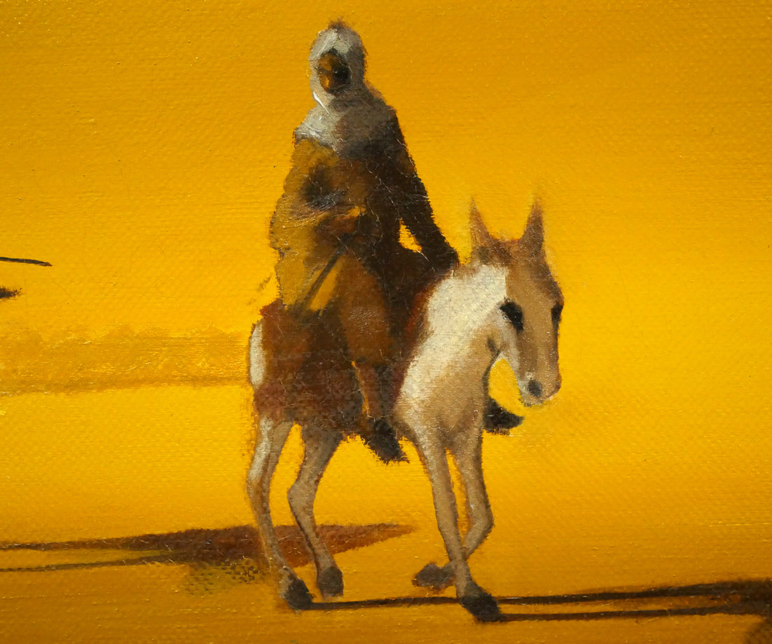 府川貢「ヒンズークシュの羊飼い(アフガニスタン)」油絵・P15号 拡大画像7