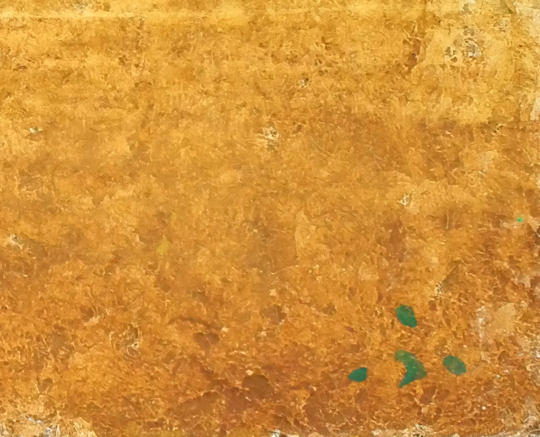 府川誠「二本の木」肉筆油彩画・色紙サイズ サイン拡大画像