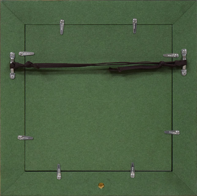 府川誠「みそ(大豆)」水彩画 額縁裏側画像