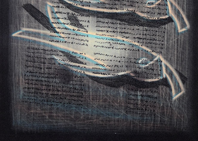 深沢幸雄「泳ぐ人」銅版画 拡大画像4