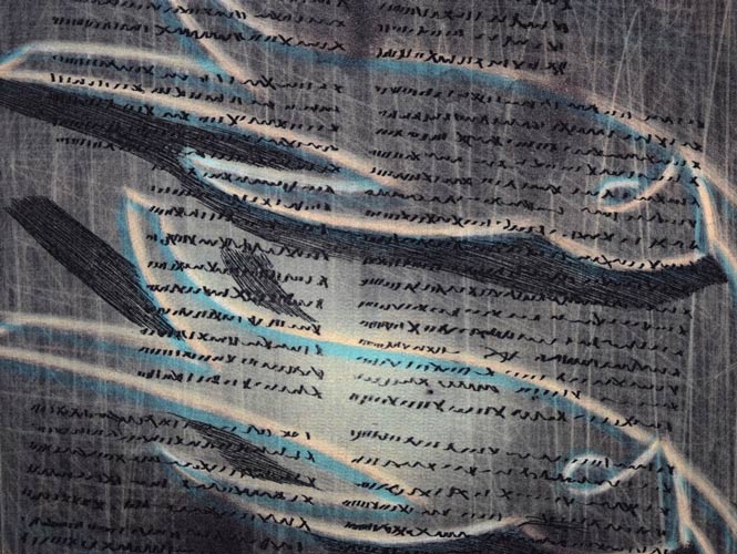 深沢幸雄「泳ぐ人」銅版画 拡大画像3