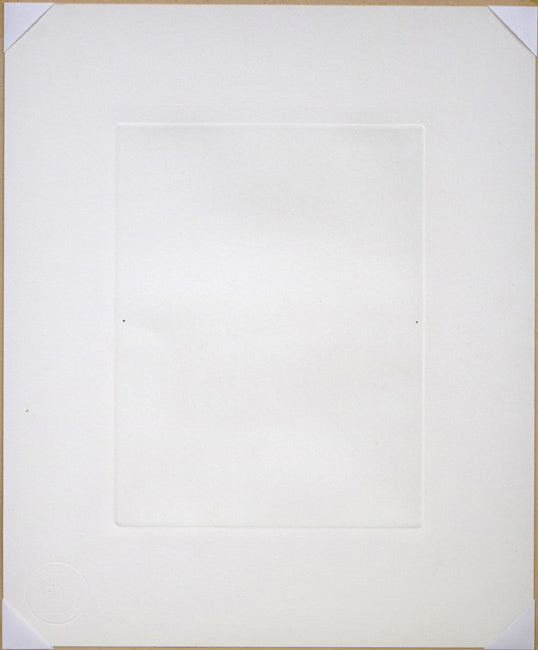 深沢幸雄「泳ぐ人」銅版画 作品裏側画像