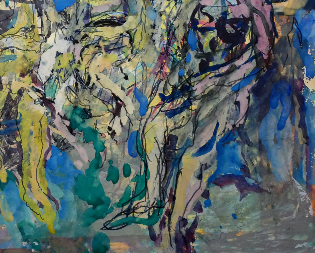 福井正治「群像」水彩画(グアッシュ) 拡大画像6