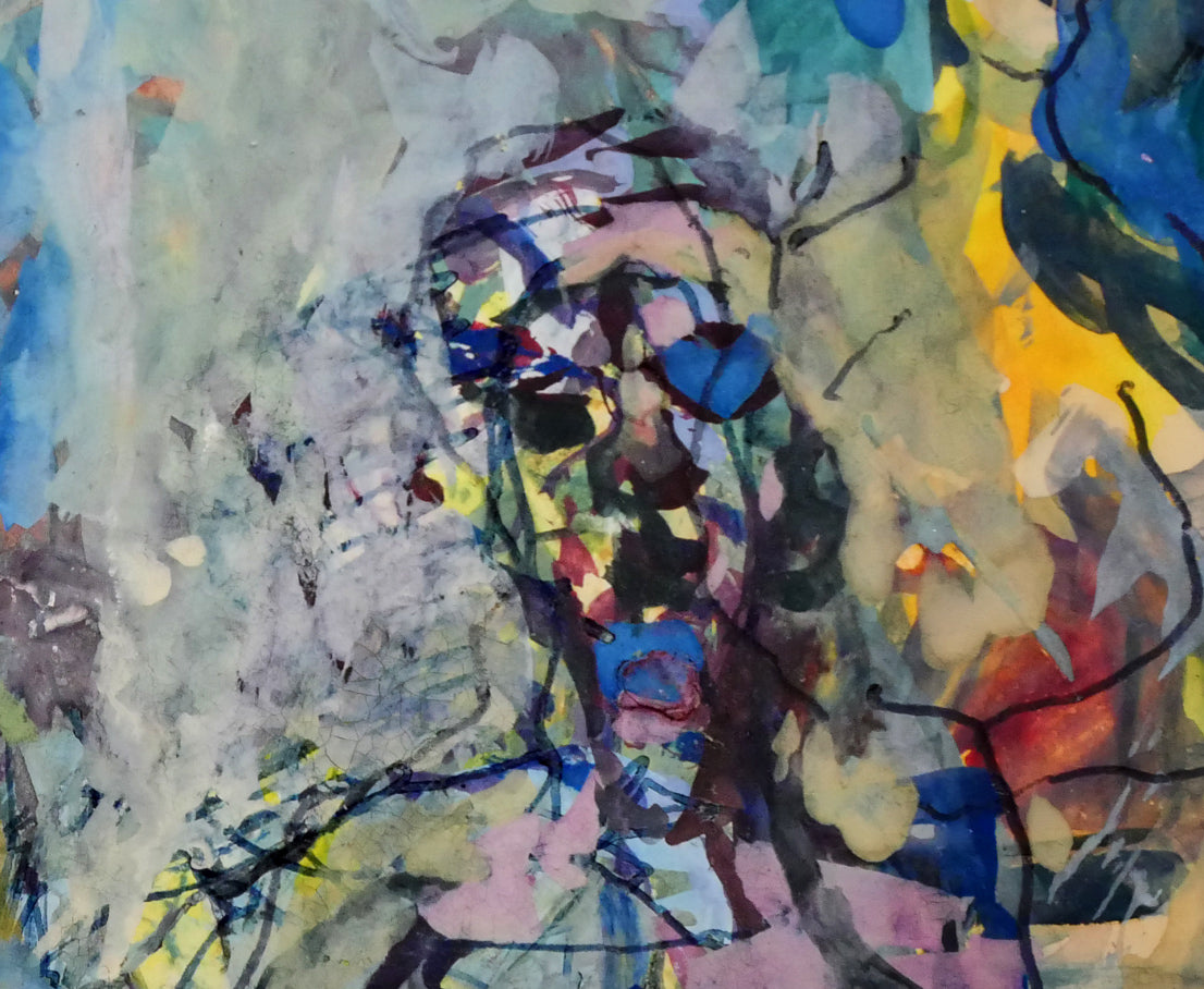 福井正治「群像」水彩画(グアッシュ) 拡大画像4