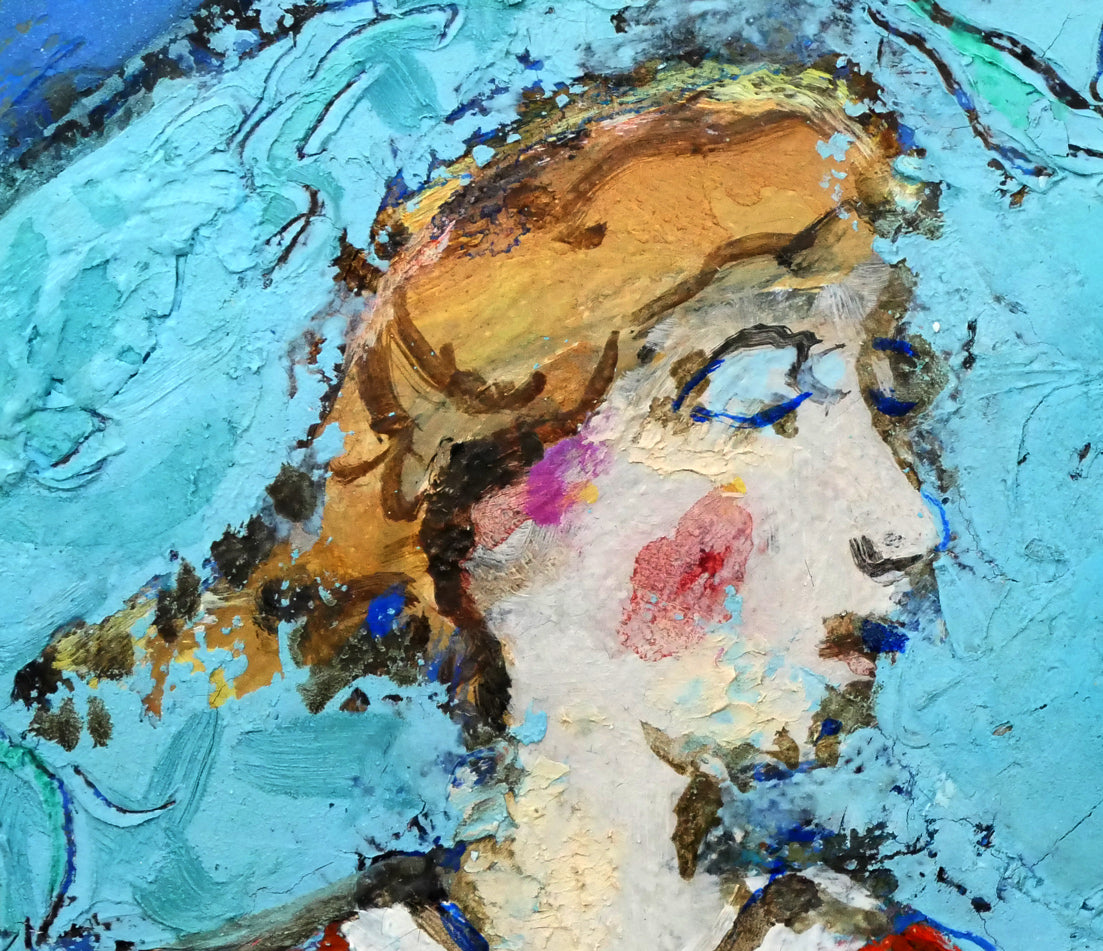 福井正治「マリオネット」油絵・F8号 拡大画像2