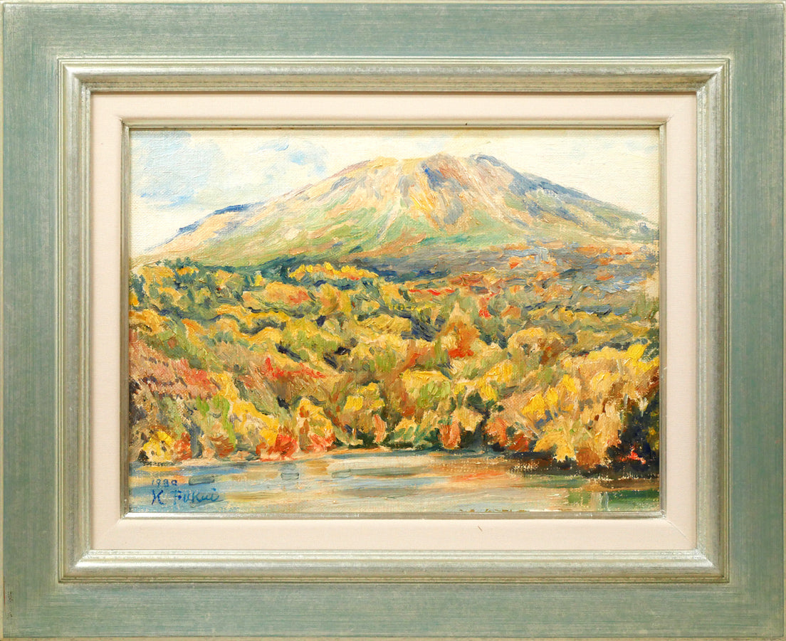 福井凱將「雌阿寒岳」油絵・F4号