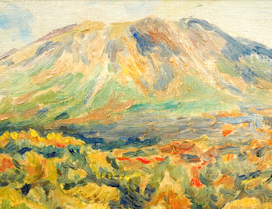 福井凱將「雌阿寒岳」油絵・F4号 拡大画像2