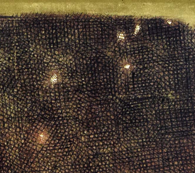 福岡通男「Marionetta」板にテンペラ、金箔・F4号 拡大画像3