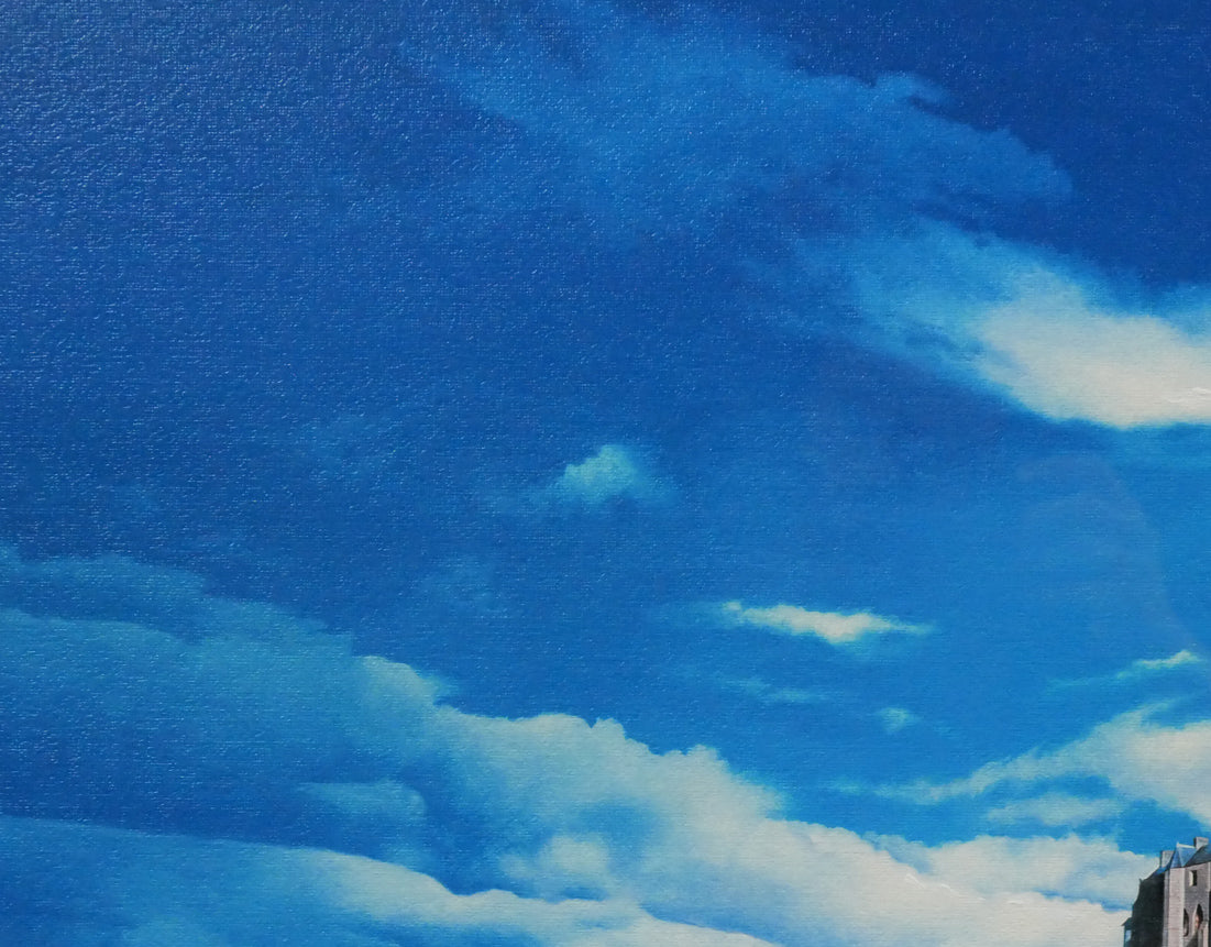 福島励史「モンサンミッシェル(フランス世界遺産)」リトグラフ(キャンバスエディション) 拡大画像5