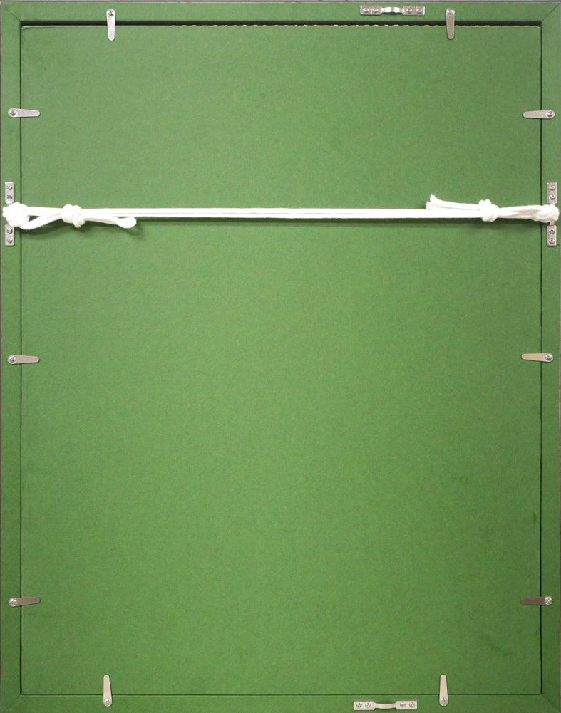 福沢一郎「青梅(東京)」鉛筆デッサン 額縁裏側画像