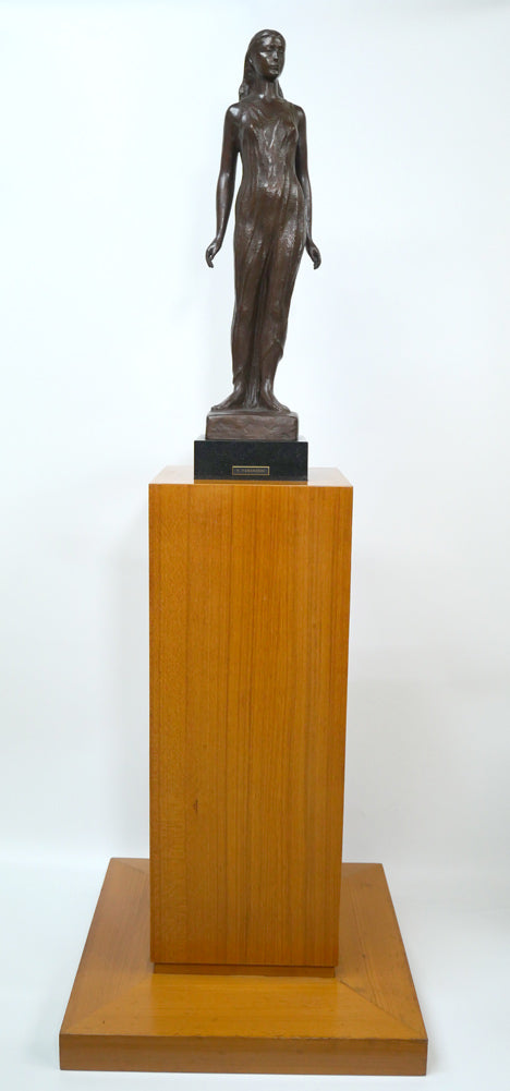 舟越保武「渚」ブロンズ作品・共箱・特製台座付き