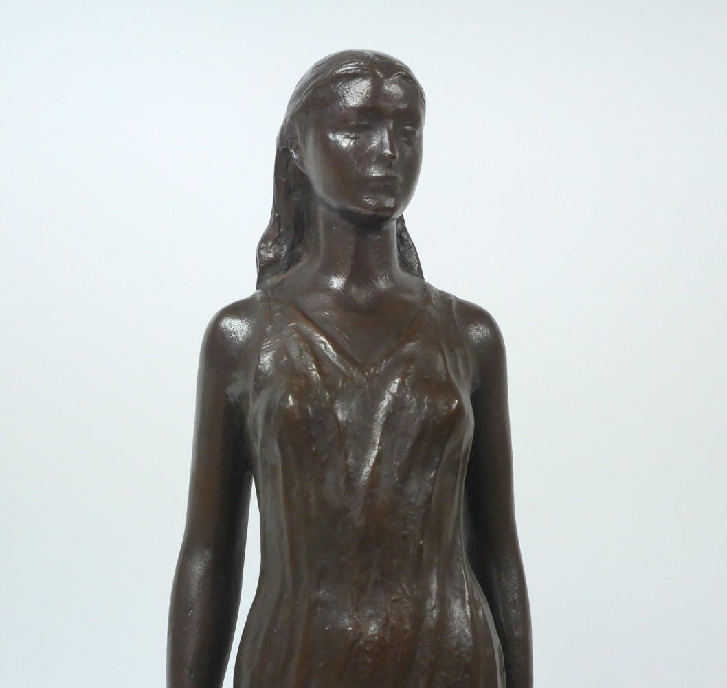 舟越保武「渚」ブロンズ作品・共箱・特製台座付き 拡大画像1