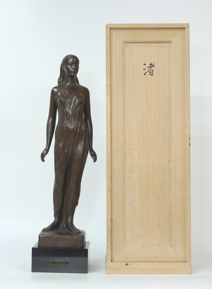 舟越保武「渚」ブロンズ作品・共箱・特製台座付き 付属品画像(共箱)