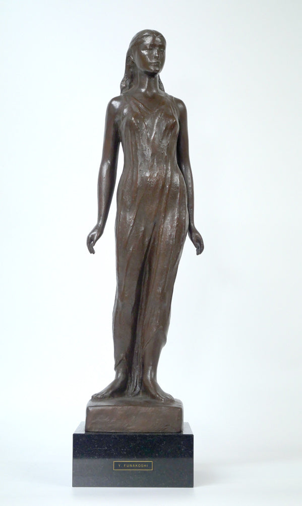 舟越保武「渚」ブロンズ作品・共箱・特製台座付き 作品全体拡大画像2