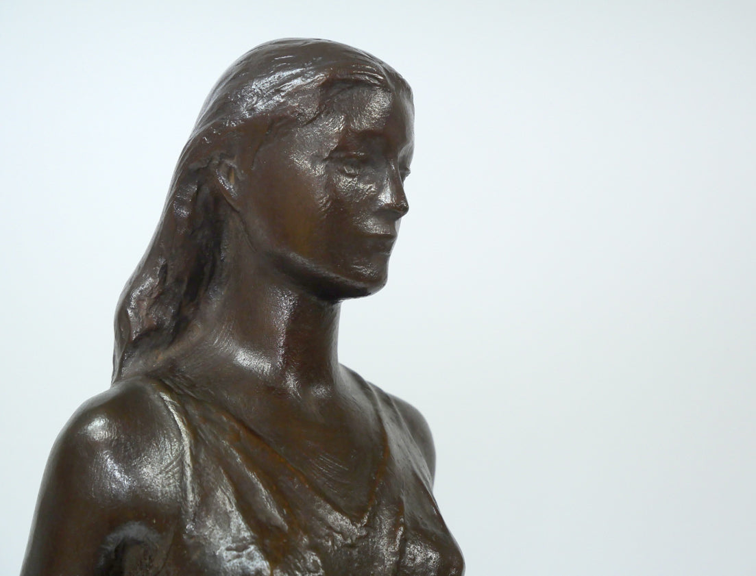 舟越保武「渚」ブロンズ作品・共箱・特製台座付き 拡大画像2