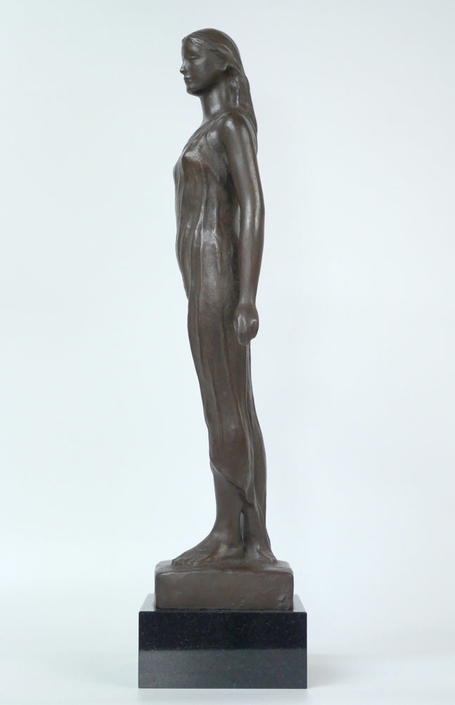 舟越保武「渚」ブロンズ作品・共箱・特製台座付き 作品全体拡大画像4